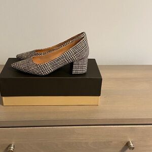 Halogen Black and White Houndstooth Heels
